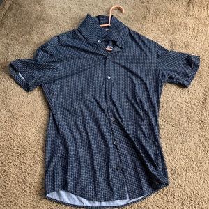 Hugo Boss - Men’s Navy Blue short sleeve button up